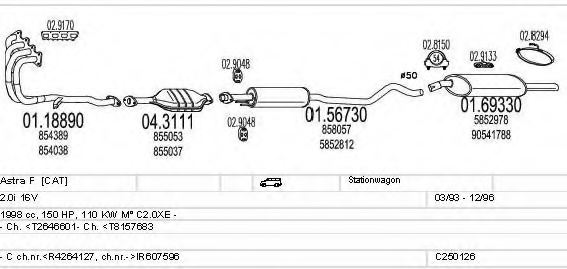 MTS C250126005241 Exhaust System